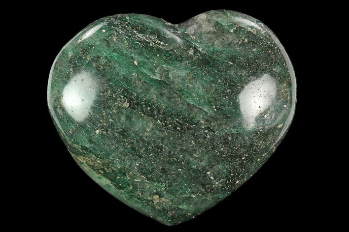 Polished Fuchsite Heart - Madagascar #126786